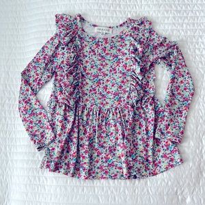 Isobella & Chloe Floral Ruffled Top